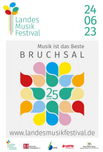 Das Bild zeigt das Logo des Landes-Musik-Festivals in Bruchsal